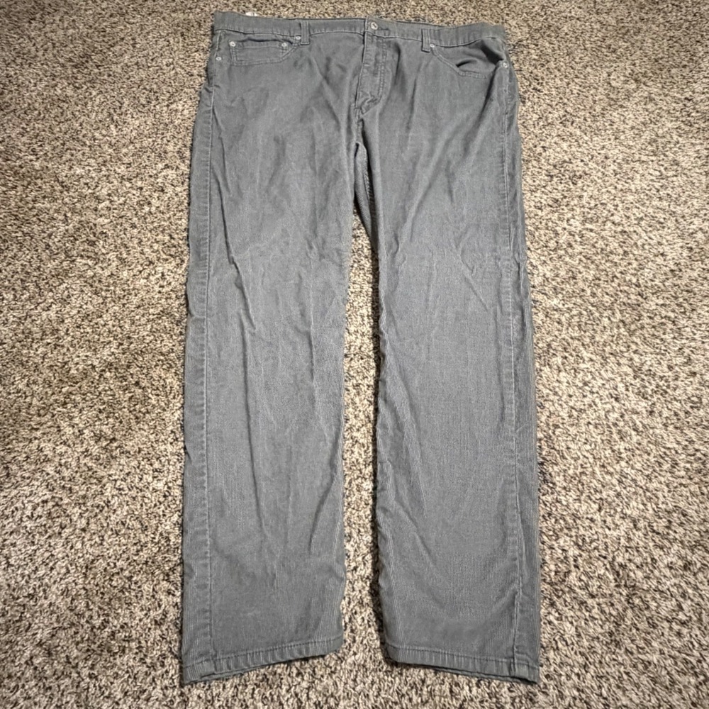Levis 512 Slim Taper Grey Corduroy Pants Mens 42x30 WaterLess 28833-1125